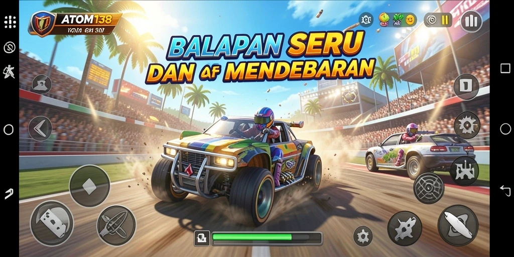 Tampilan menegangkan dari balapan seru di ATOM138.