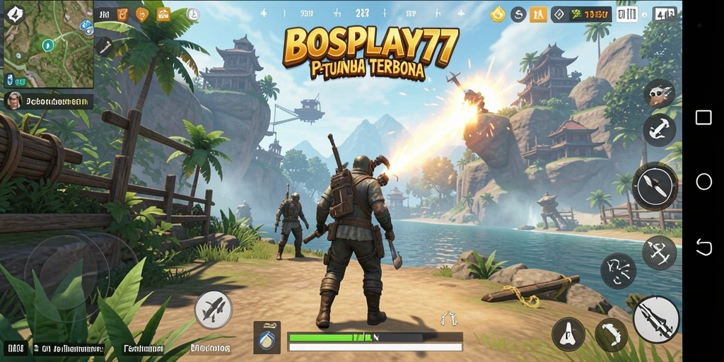 Gameplay seru BOSPLAY77 di dunia terbuka yang luas.