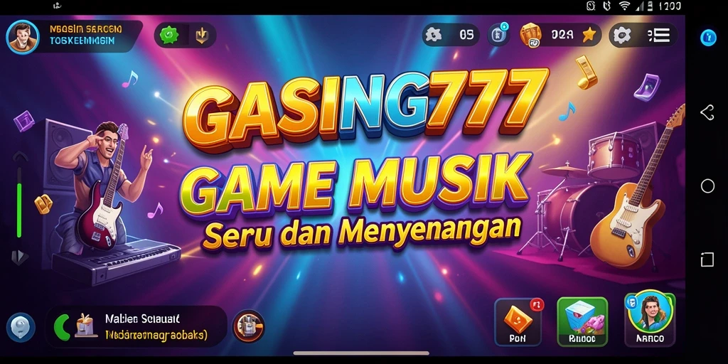 Gameplay seru dari GASING777 menampilkan pemain menikmati musik.
