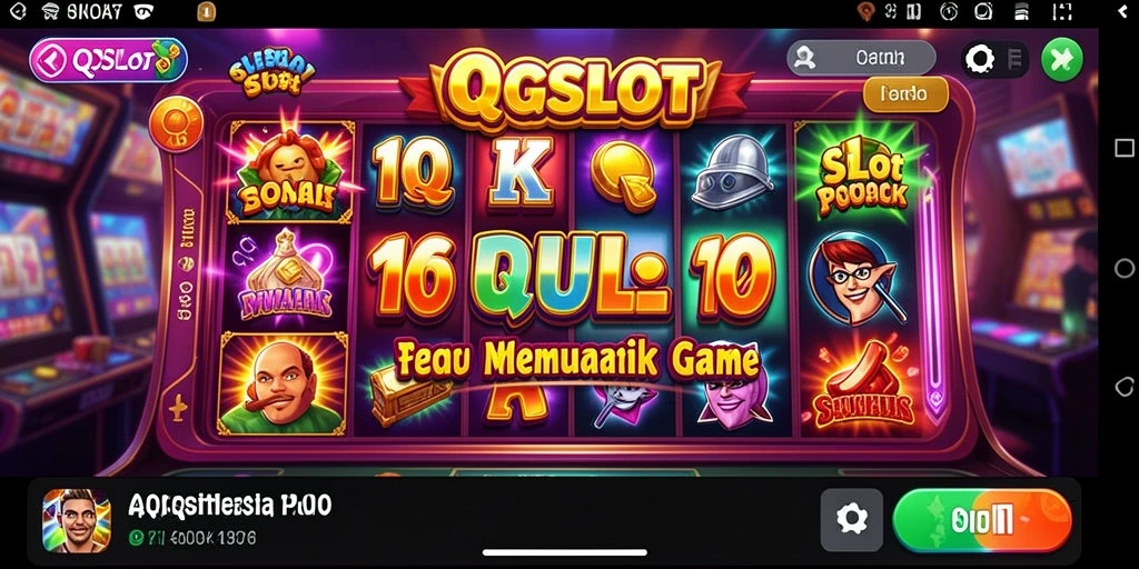 Tampilan menarik dari gameplay QQSLOT yang penuh warna.