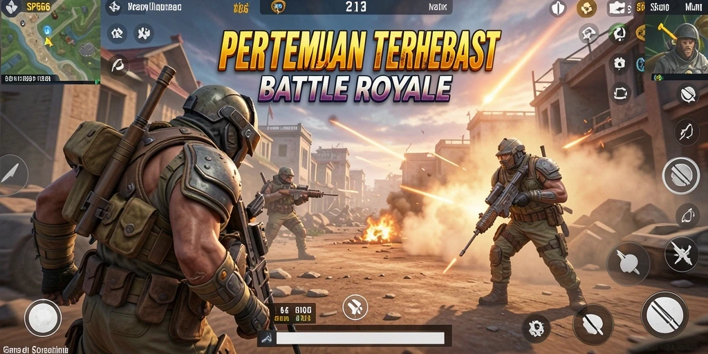 Screenshot SP666 menampilkan momen intens dalam pertempuran Battle Royale.